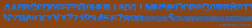Binarywaters Font – Blue Fonts on Brown Background