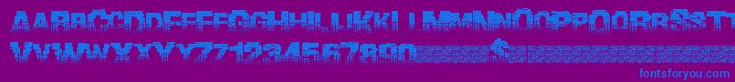 Шрифт Binarywaters – синие шрифты на фиолетовом фоне