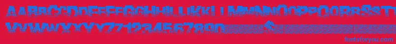 Шрифт Binarywaters – синие шрифты на красном фоне