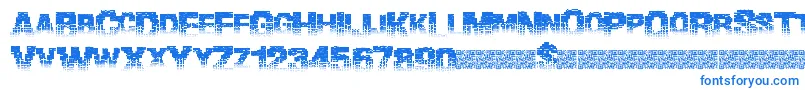 フォントBinarywaters – 白い背景に青い文字