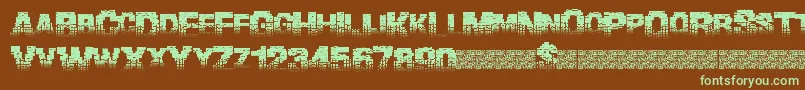 Binarywaters Font – Green Fonts on Brown Background