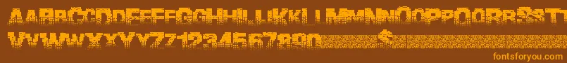 Binarywaters Font – Orange Fonts on Brown Background