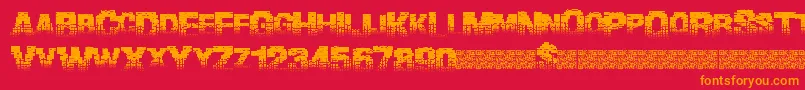 Binarywaters Font – Orange Fonts on Red Background