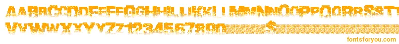 Binarywaters-fontti – oranssit fontit valkoisella taustalla