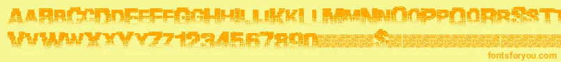 Шрифт Binarywaters – оранжевые шрифты на жёлтом фоне