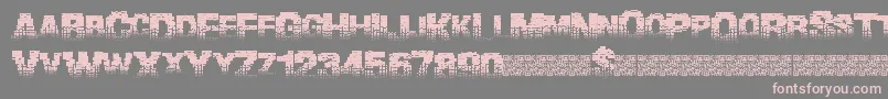 フォントBinarywaters – 灰色の背景にピンクのフォント
