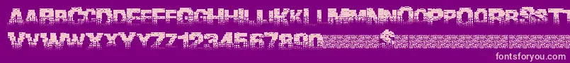 フォントBinarywaters – 紫の背景にピンクのフォント