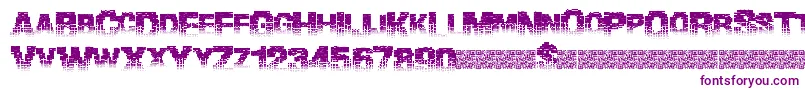 Binarywaters-fontti – violetit fontit valkoisella taustalla