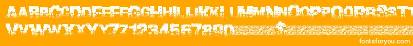 Binarywaters-Schriftart – Weiße Schriften auf orangefarbenem Hintergrund