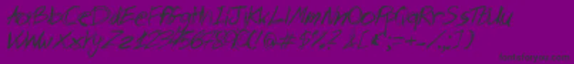 Slantorama-Schriftart – Schwarze Schriften auf violettem Hintergrund