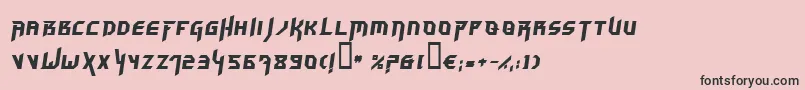 フォントHammi – ピンクの背景に黒い文字