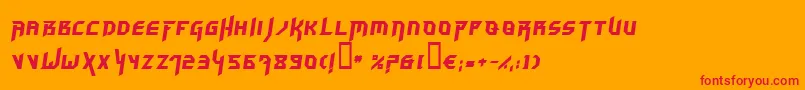 Hammi Font – Red Fonts on Orange Background