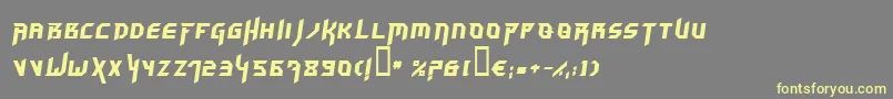 Hammi Font – Yellow Fonts on Gray Background