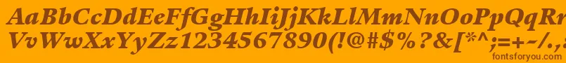 fuente GuardiLt96BlackItalic – Fuentes Marrones Sobre Fondo Naranja