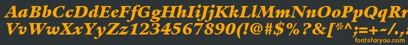 GuardiLt96BlackItalic Font – Orange Fonts on Black Background