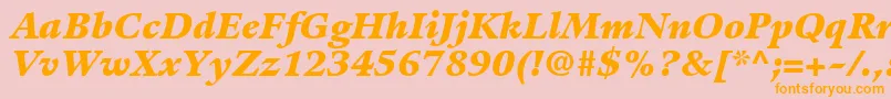 GuardiLt96BlackItalic Font – Orange Fonts on Pink Background