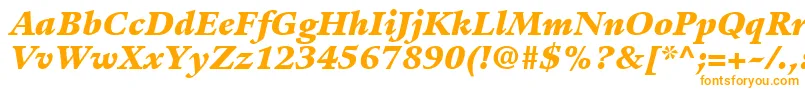 GuardiLt96BlackItalic Font – Orange Fonts on White Background