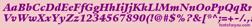 GuardiLt96BlackItalic-fontti – violetit fontit vaaleanpunaisella taustalla