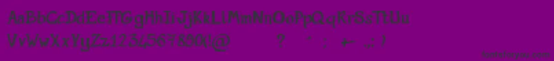 ScriptGribouillon Font – Black Fonts on Purple Background