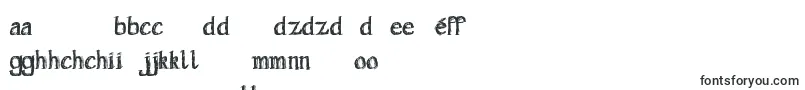 Czcionka ScriptGribouillon – słowackie czcionki