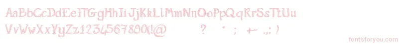 ScriptGribouillon-Schriftart – Rosa Schriften auf weißem Hintergrund