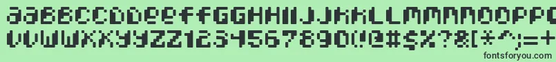 PixcelPhat Font – Black Fonts on Green Background