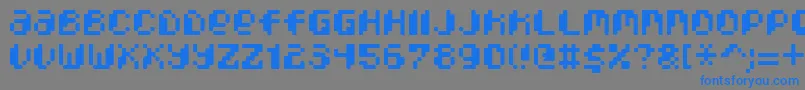 PixcelPhat-fontti – siniset fontit harmaalla taustalla