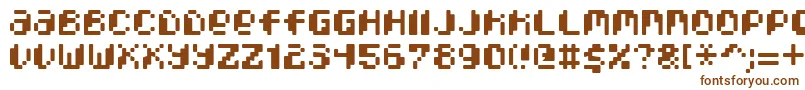 Шрифт PixcelPhat – коричневые шрифты на белом фоне