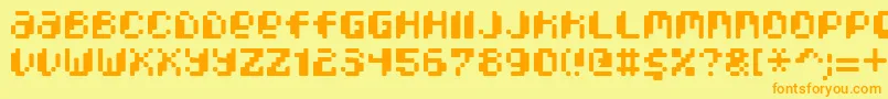Шрифт PixcelPhat – оранжевые шрифты на жёлтом фоне