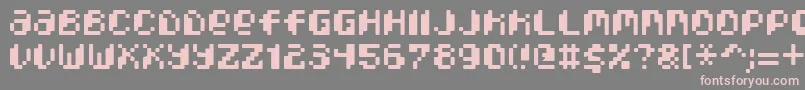 フォントPixcelPhat – 灰色の背景にピンクのフォント