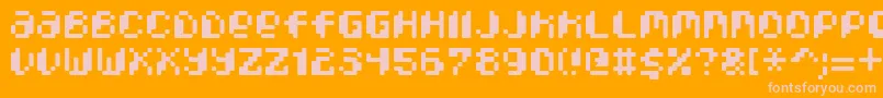 Шрифт PixcelPhat – розовые шрифты на оранжевом фоне