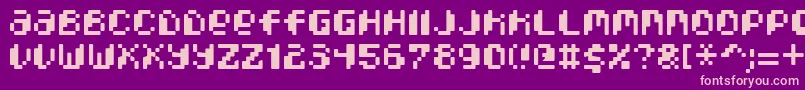 PixcelPhat-fontti – vaaleanpunaiset fontit violetilla taustalla