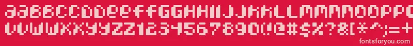 PixcelPhat Font – Pink Fonts on Red Background