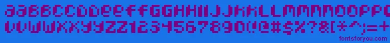 Шрифт PixcelPhat – фиолетовые шрифты на синем фоне