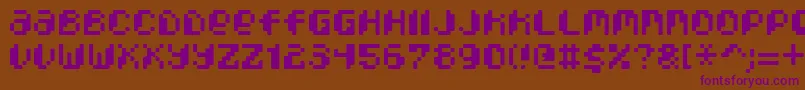 PixcelPhat Font – Purple Fonts on Brown Background