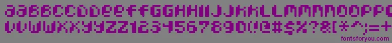 Шрифт PixcelPhat – фиолетовые шрифты на сером фоне
