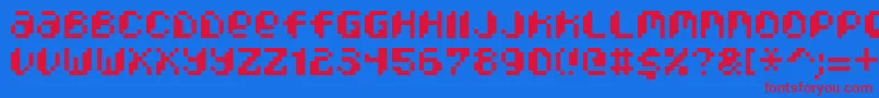 PixcelPhat Font – Red Fonts on Blue Background