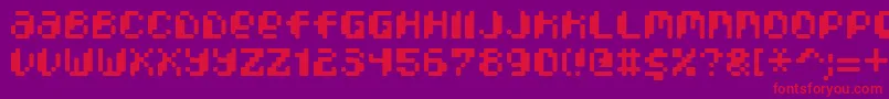 PixcelPhat Font – Red Fonts on Purple Background