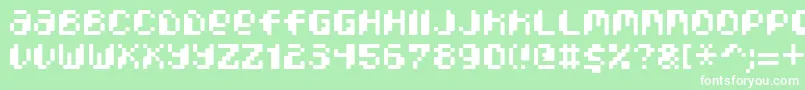 PixcelPhat Font – White Fonts on Green Background