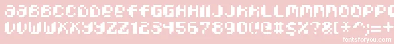 フォントPixcelPhat – ピンクの背景に白い文字