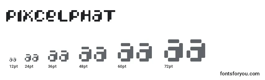 PixcelPhat Font Sizes