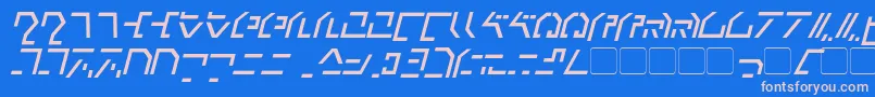 fuente ModernCybertronicItalic – Fuentes Rosadas Sobre Fondo Azul