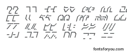 Schriftart ModernCybertronicItalic