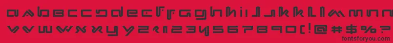 Xephyrtitle Font – Black Fonts on Red Background