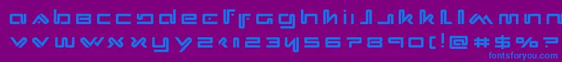 Xephyrtitle Font – Blue Fonts on Purple Background