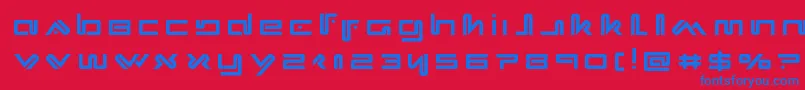 Xephyrtitle Font – Blue Fonts on Red Background