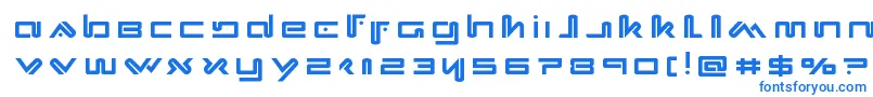 フォントXephyrtitle – 白い背景に青い文字