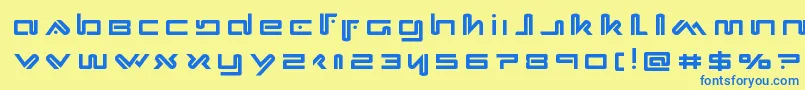 Xephyrtitle Font – Blue Fonts on Yellow Background