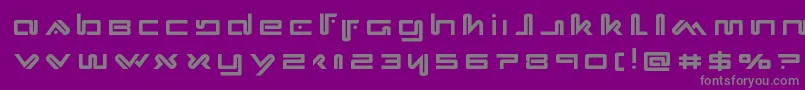 フォントXephyrtitle – 紫の背景に灰色の文字