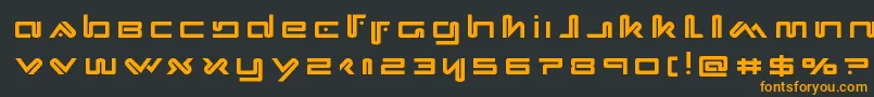 フォントXephyrtitle – 黒い背景にオレンジの文字